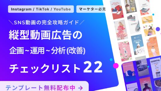 SNS動画広告 チェックリスト 縦型動画 成功のポイント 資料ダウンロード